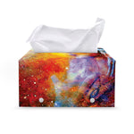 Galaxy Native Indian Woman Print Leather Tissue Box Cover