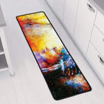 Galaxy Native Indian Woman Print Long Kitchen Mat