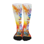 Galaxy Native Indian Woman Print Long Socks