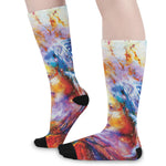 Galaxy Native Indian Woman Print Long Socks
