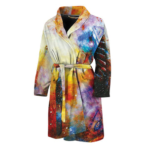 Galaxy Native Indian Woman Print Men's Bathrobe