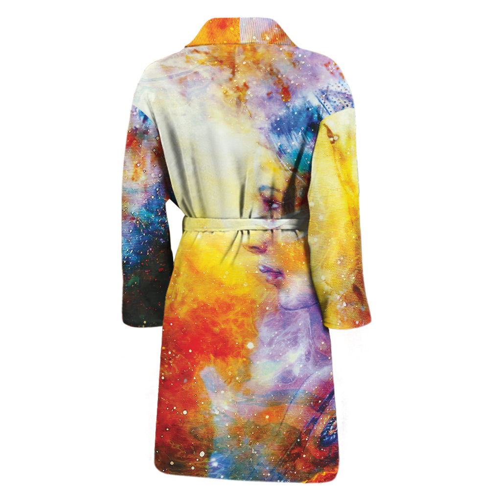 Galaxy Native Indian Woman Print Men's Bathrobe