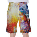 Galaxy Native Indian Woman Print Men's Beach Shorts