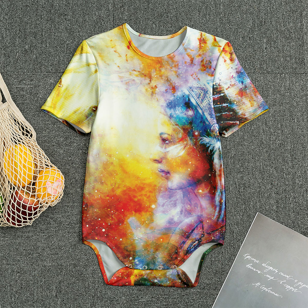 Galaxy Native Indian Woman Print Men's Bodysuit