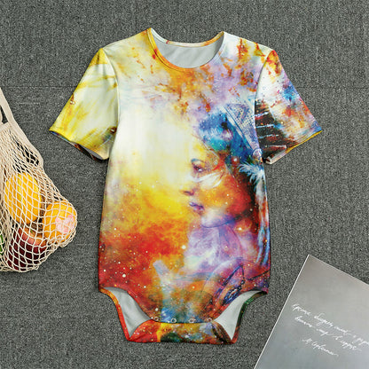 Galaxy Native Indian Woman Print Men's Bodysuit