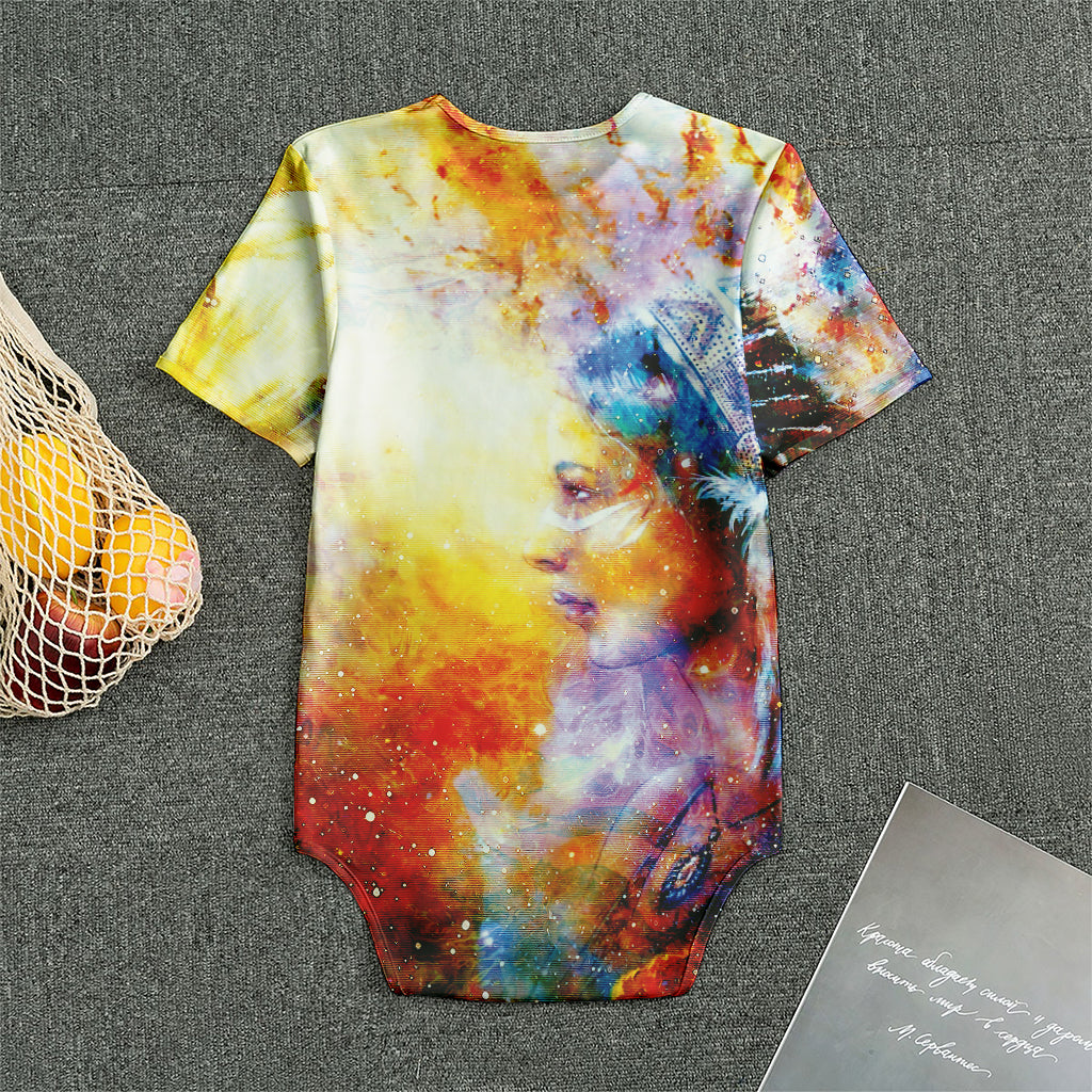 Galaxy Native Indian Woman Print Men's Bodysuit