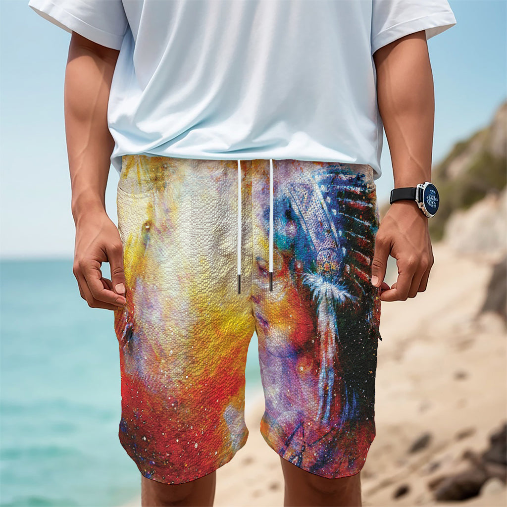 Galaxy Native Indian Woman Print Men's Cargo Shorts