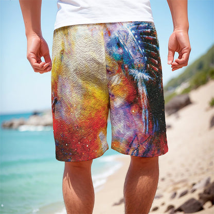 Galaxy Native Indian Woman Print Men's Cargo Shorts