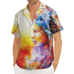 Galaxy Native Indian Woman Print Men's Deep V-Neck Shirt