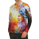Galaxy Native Indian Woman Print Men's Long Sleeve Rash Guard