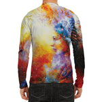 Galaxy Native Indian Woman Print Men's Long Sleeve Rash Guard