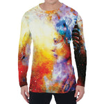 Galaxy Native Indian Woman Print Men's Long Sleeve T-Shirt