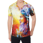 Galaxy Native Indian Woman Print Men's Shirt