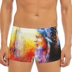 Galaxy Native Indian Woman Print Men's Short Boxer Briefs
