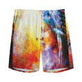 Galaxy Native Indian Woman Print Men's Athletic Shorts