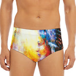 Galaxy Native Indian Woman Print Men's Triangle Swim Briefs