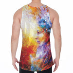 Galaxy Native Indian Woman Print Men's Velvet Tank Top
