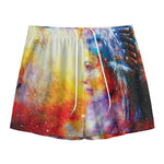 Galaxy Native Indian Woman Print Mesh Shorts