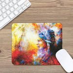 Galaxy Native Indian Woman Print Mouse Pad
