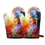 Galaxy Native Indian Woman Print Oven Mitts