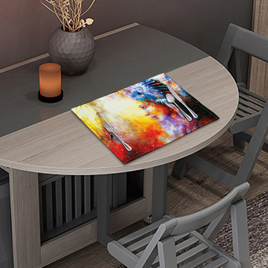 Galaxy Native Indian Woman Print Placemat
