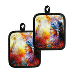 Galaxy Native Indian Woman Print Pot Holders