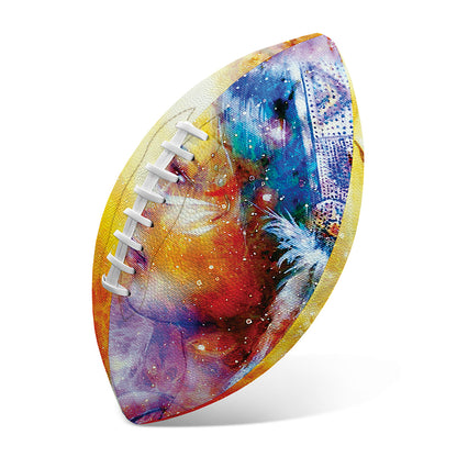 Galaxy Native Indian Woman Print Rugby Ball