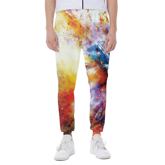 Galaxy Native Indian Woman Print Scuba Joggers