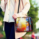 Galaxy Native Indian Woman Print Shoulder Strap Bible Bag