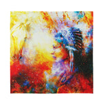 Galaxy Native Indian Woman Print Silk Bandana