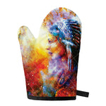 Galaxy Native Indian Woman Print Single Oven Mitt
