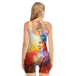 Galaxy Native Indian Woman Print Sleeveless One Piece Swimsuit