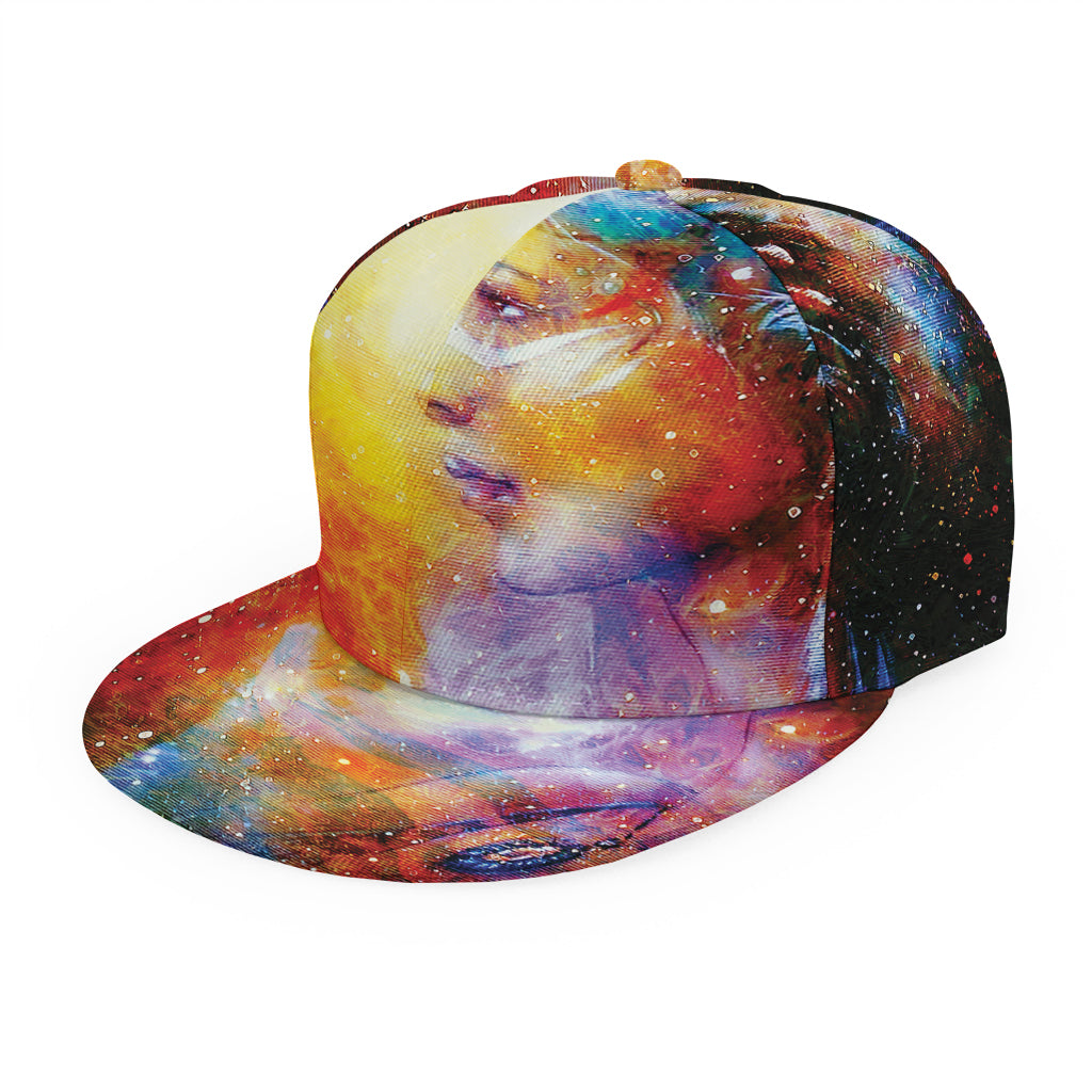 Galaxy Native Indian Woman Print Snapback Cap