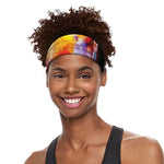 Galaxy Native Indian Woman Print Sports Headband
