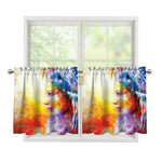 Galaxy Native Indian Woman Print Tier Curtains