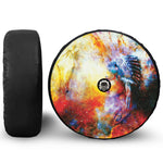 Galaxy Native Indian Woman Print Tire Cover With Camera Hole