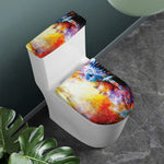 Galaxy Native Indian Woman Print Toilet Lid And Tank Cover Set