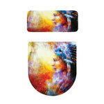 Galaxy Native Indian Woman Print Toilet Lid And Tank Cover Set