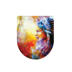Galaxy Native Indian Woman Print Toilet Lid Cover