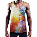 Galaxy Native Indian Woman Print Men's Workout Tank Top