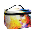 Galaxy Native Indian Woman Print Travel Makeup Bag