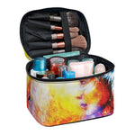 Galaxy Native Indian Woman Print Travel Makeup Bag