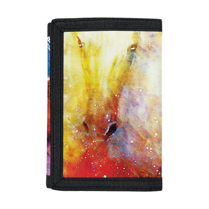 Galaxy Native Indian Woman Print Trifold Wallet