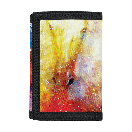 Galaxy Native Indian Woman Print Trifold Wallet