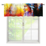 Galaxy Native Indian Woman Print Window Valance