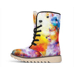 Galaxy Native Indian Woman Print Winter Boots