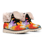 Galaxy Native Indian Woman Print Winter Boots