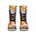 Galaxy Native Indian Woman Print Winter Boots