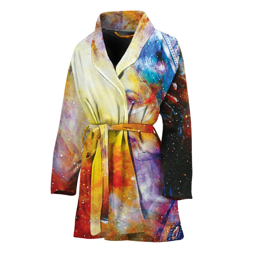 Galaxy Native Indian Woman Print Women's Bathrobe