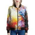 Galaxy Native Indian Woman Print Women's Bomber Jacket
